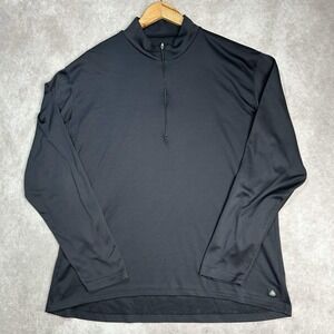 Nike ACG Pullover Mens 2XL 1/4 Zip Performance Black Stretch Base Layer Knit